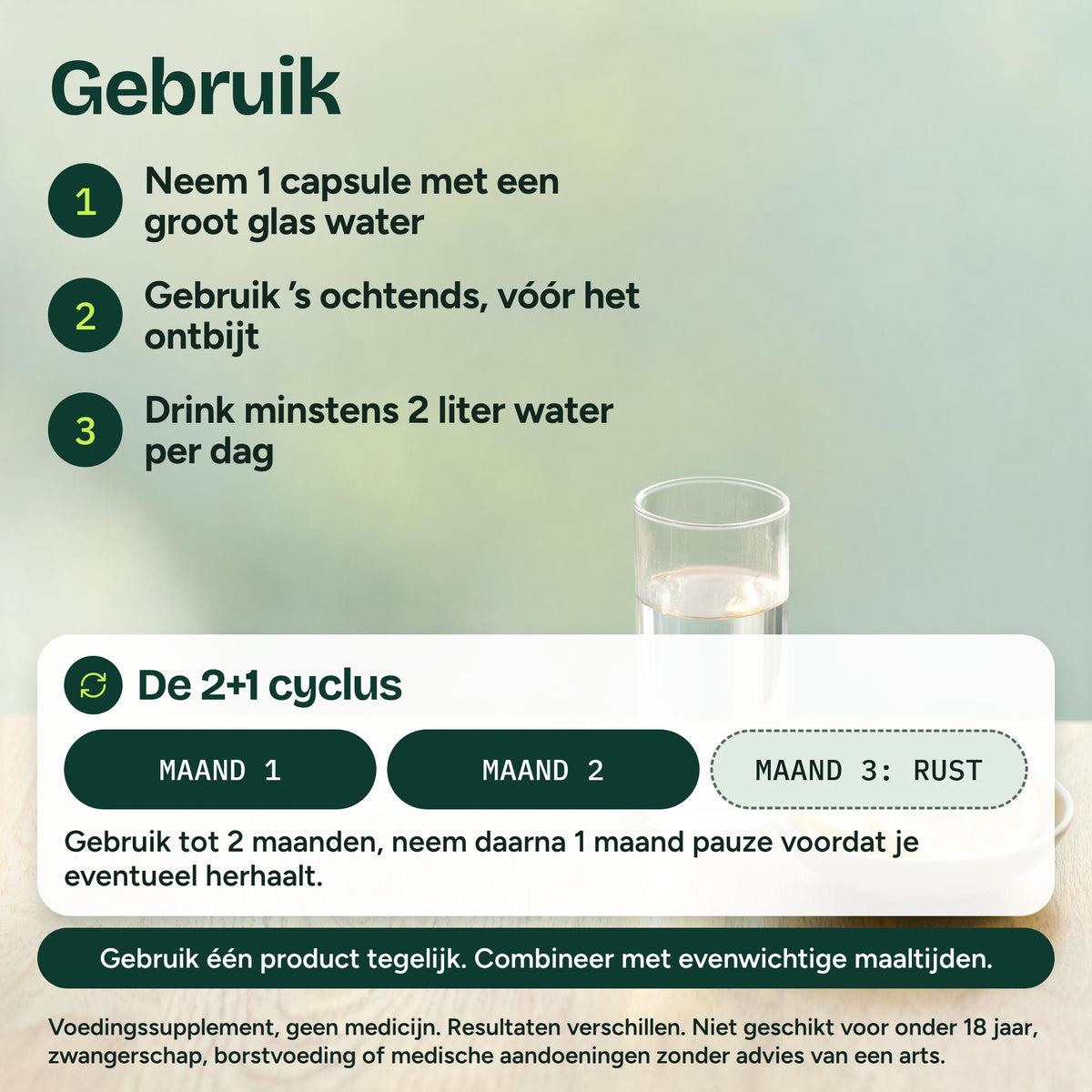 Hoe gebruik je HHS A1 L-Carnitine Lepidium Capsule: 1 capsule met water voor het ontbijt, 2 liter water per dag, kuur 2+1 maand