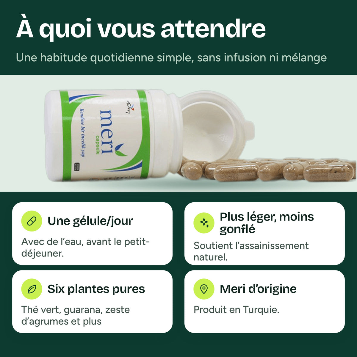 Ce que vous pouvez attendre de Meri Detox Capsule comme simple habitude quotidienne