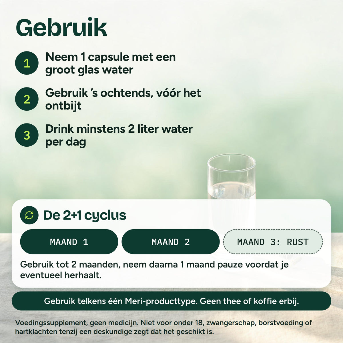 Hoe gebruik je Meri Detox Capsule en de 2+1 maand cyclus